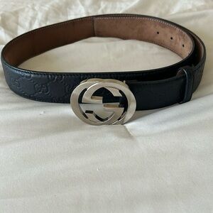 SZ 85 Sm black Gucci belt
